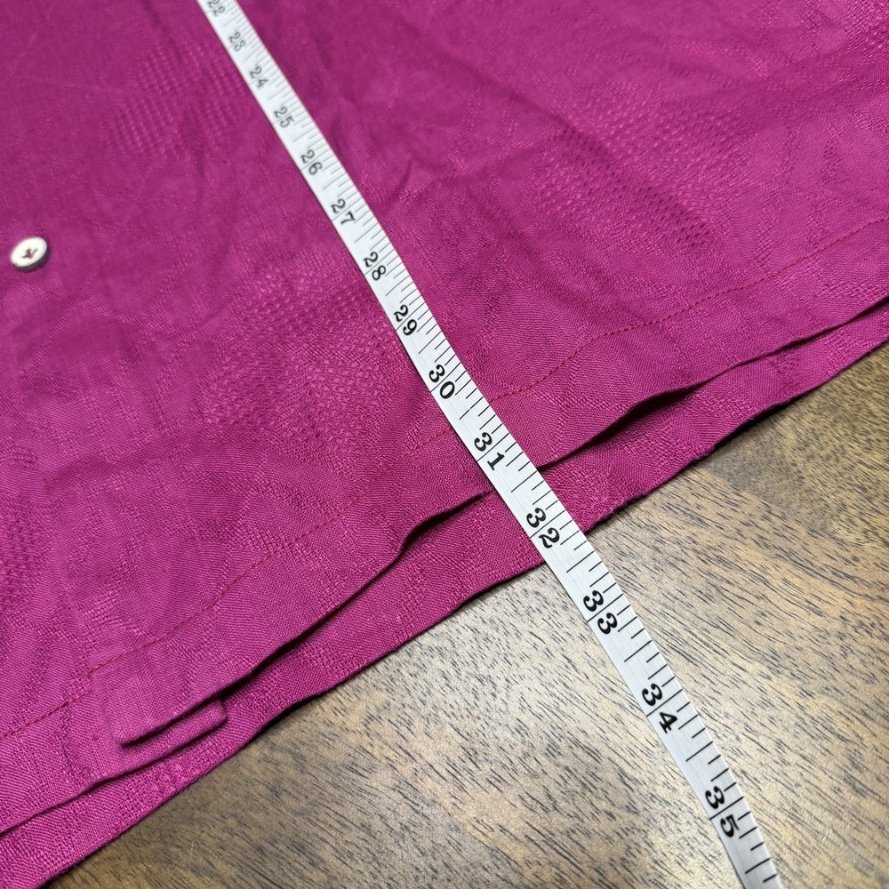 Tommy Bahama Anchors Aweigh Linen Button Down Shirt XL NEW Fuchsia Pink - Picture 11 of 11